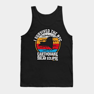 Vintage I Survived the NYC Earthquake and Total Solar Eclipse 2024 Tank Top